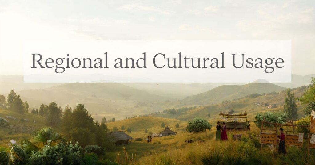 Regional and Cultural Usage
