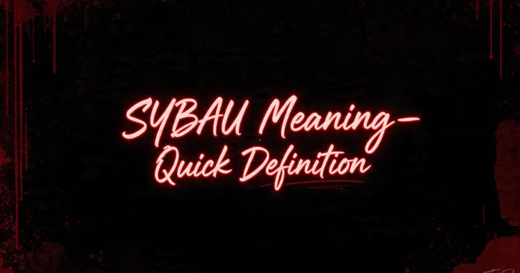 SYBAU Meaning  Quick Definition
