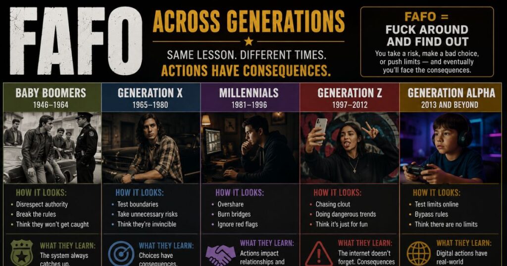 FAFO Meaning Across Generations