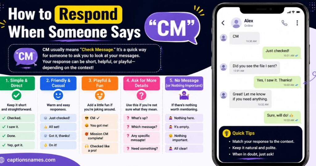 How to Respond When Someone Says CM