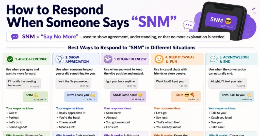 How to Respond When Someone Says SNM