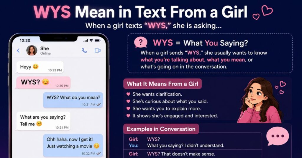 WYS Mean in Text From a Girl