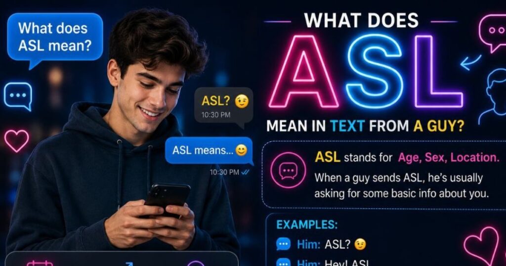 What does asl mean in text from a guy