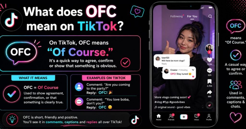 What does ofc mean on TikTok