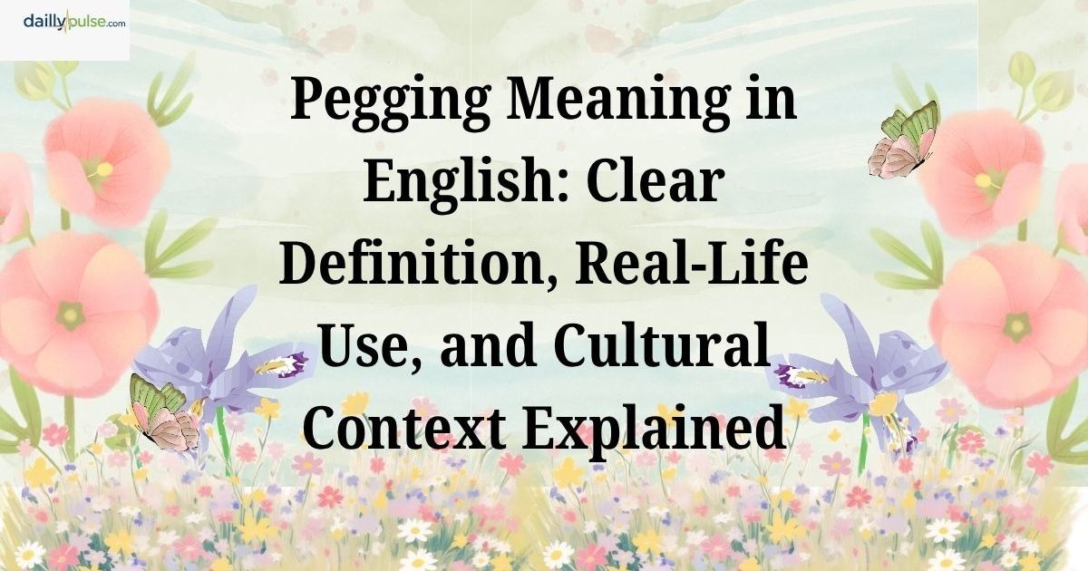 pegging meaning in english