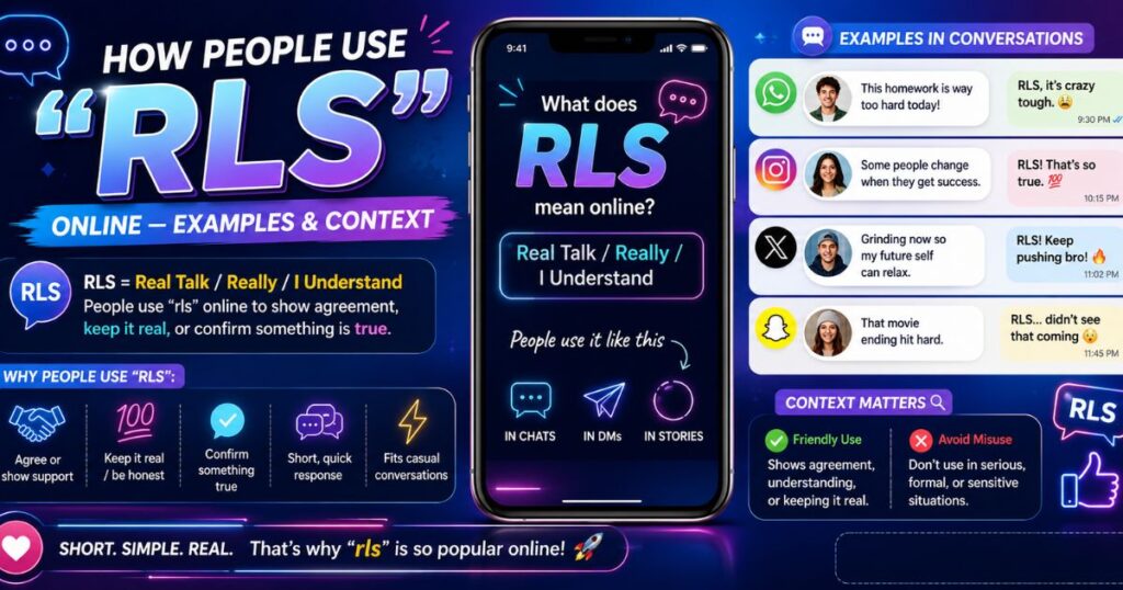 How people use rls online examples & context