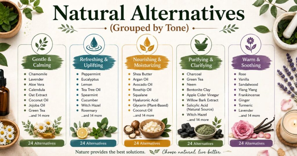 Natural Alternatives (Grouped by Tone)