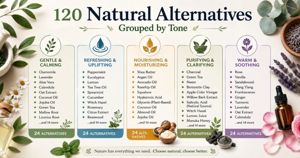 Natural Alternatives Grouped by Tone