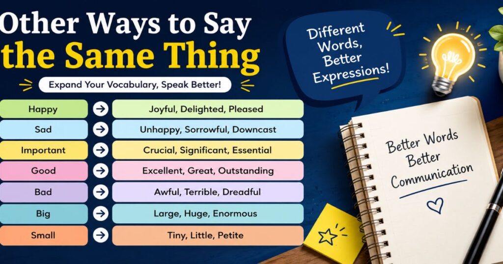 Other Ways to Say the Same Thing