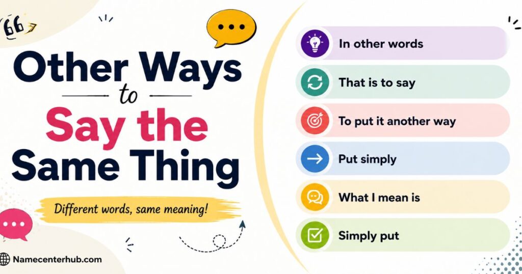 Other Ways to Say the Same Thing