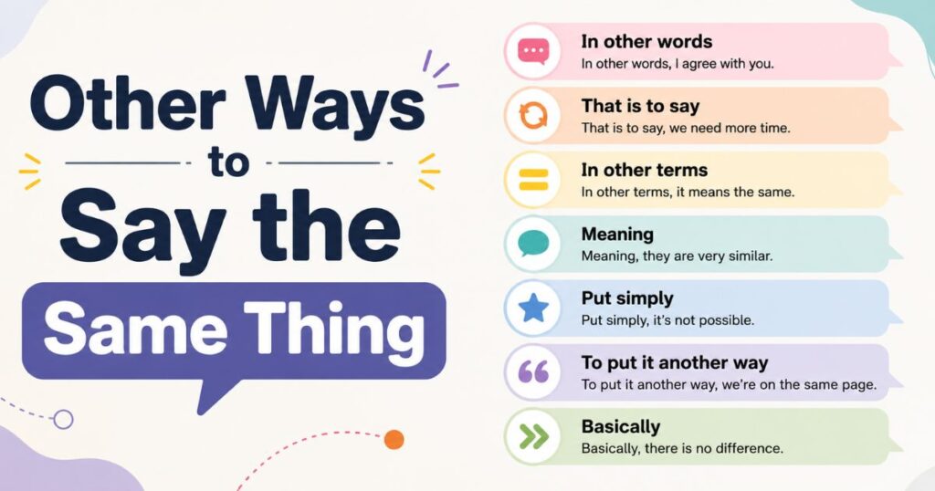 Other Ways to Say the Same Thing