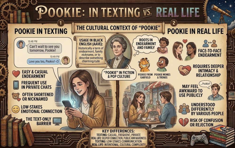 Pookie in Texting vs. Real Life