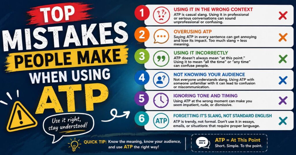 Top Mistakes People Make When Using ATP