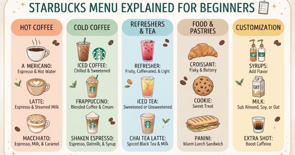 Starbucks Menu Explained for Beginners 📋