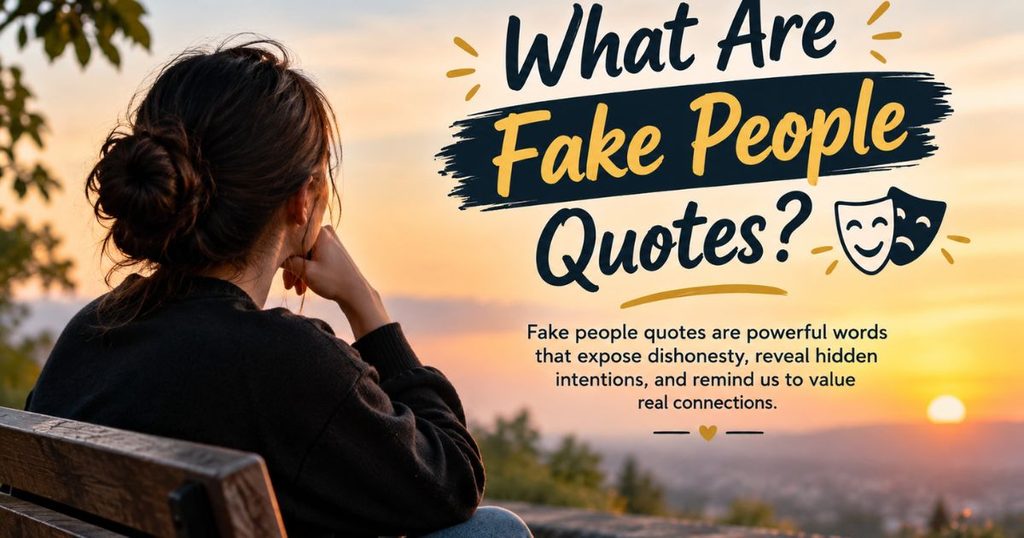 What Are Fake People Quotes