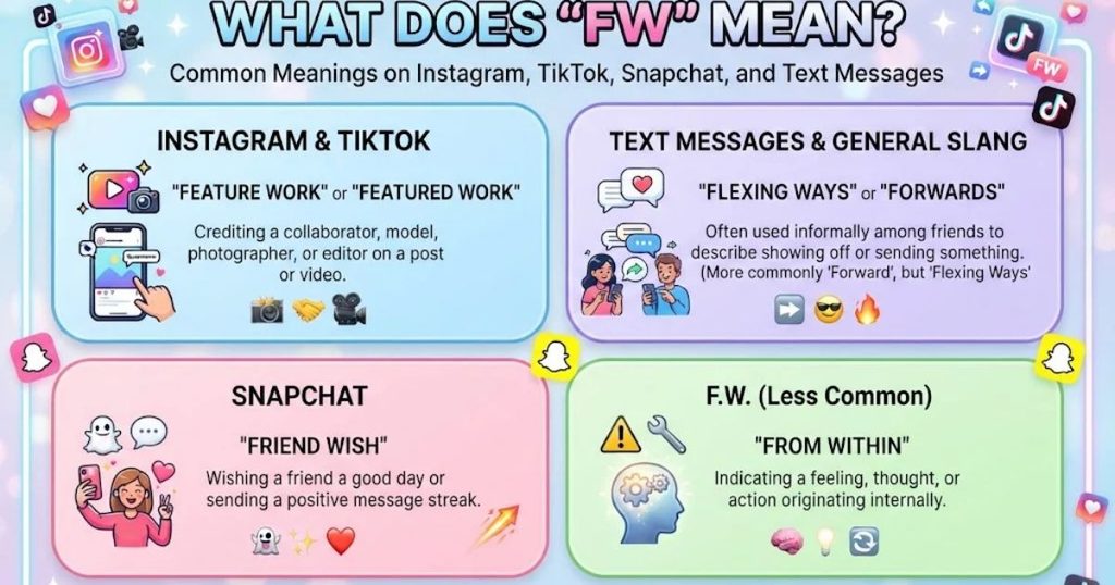 FW Meaning on Instagram, TikTok, Snapchat, and Text